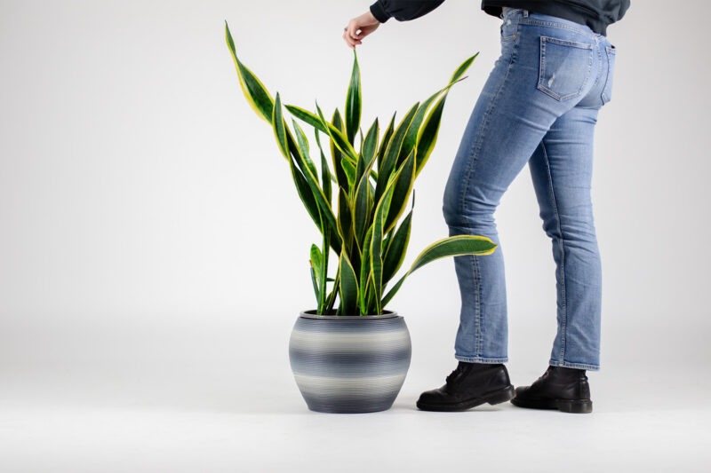 Cumulus sustainable plantpot from recycled plastic 3D-printer