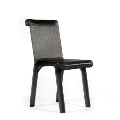 Duurzame stoel Finally One van gerecycled plastic transparant grijs