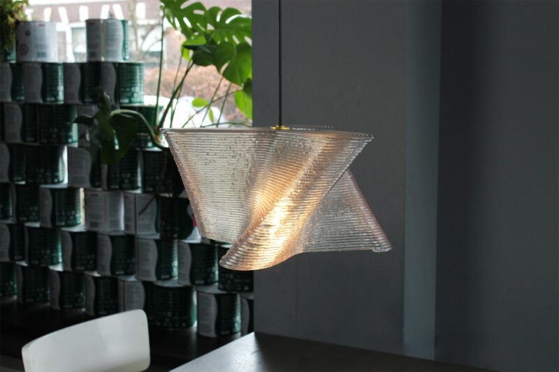 Impel sustainable lamp made from recycled plastic