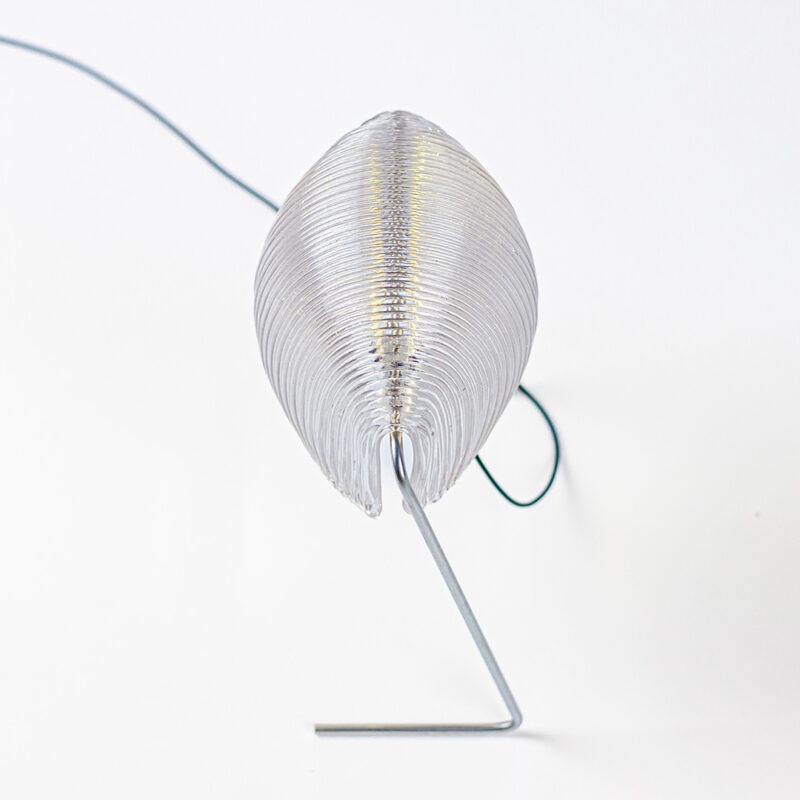 Poko sustainable lamp made from gerecycled plastic with dimmable light, produced by 3D-printing